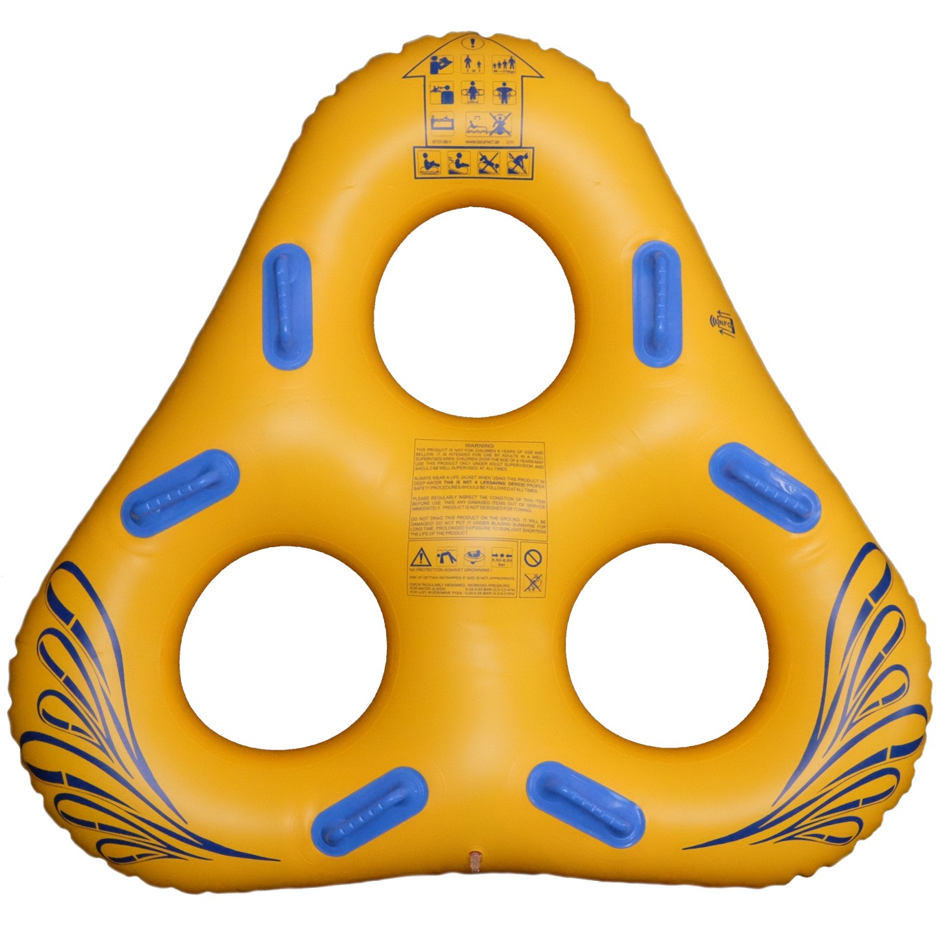 Triangle Waterpark Tube 57" YELLOW, Model: GT57-3RY HD