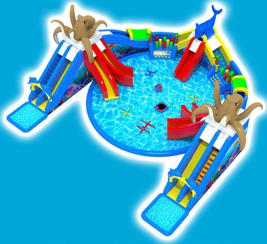 6 Inflatable Slide Pool Park